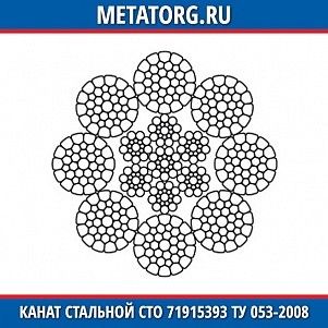 Канат стальной 35 мм S6ALC Pack 1T EN 12385-4-2000