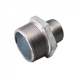 Ниппель переходной чугунный оцинкованный НР (НАР) Ду 20-15 (3/4”-1/2”)