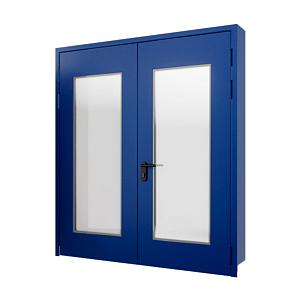 Дверь противопожарная металлическая остекленная