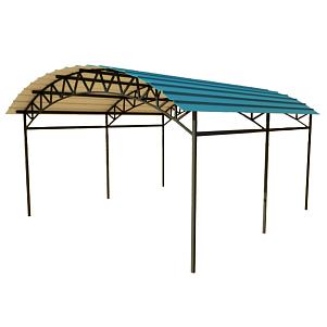 Навес из металлопрофиля