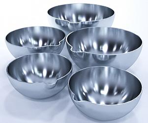Чашки со сферическим дном из серебра №116