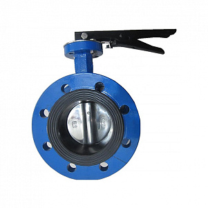 Затвор стальной TWS серия ND (межфланцевый, корпус сталь, диск нерж, NBR) Ру16 Ду100