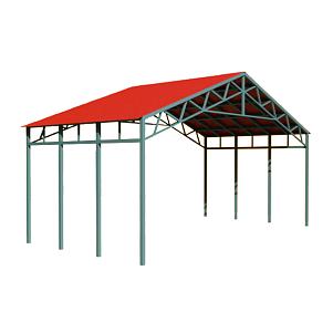 Навес двускатный из профнастила