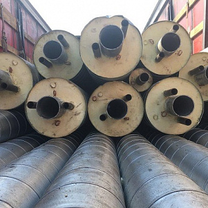 Трубы ППУ с греющим кабелем